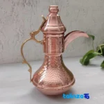 ZH Copper Arabic Coffee Pot Unique Design - Side view showing profile and structure
