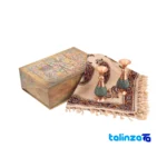 Chakameh Gift Set Four-Piece Turquoise Inlay - Side view showing profile and structure