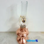 Naser al-Din Shah Brass Oil Lamp profile and structure (Side view)