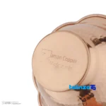 Zanjan Copper Candy Dish with Lid - Side view showing profile and structure