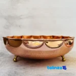Shamloo Copper Serving Set 7-Piece Elegant Design Hammered - Side view showing profile and structure