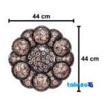 Magnificent Art4533 Copper Serving Bowl Plate Set Handcrafted profile and structure (Side view)