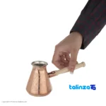 Side view of Zanjan Copper Coffee Pot Model 001 Elegant Design profile and structure