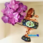 Top view of Parhaz Copper Chocolate Bowl Handmade 23x11x11 cm package opening