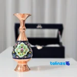 Pardaz Copper Vase JR20 Unique Design - Side view showing box profile and sealing