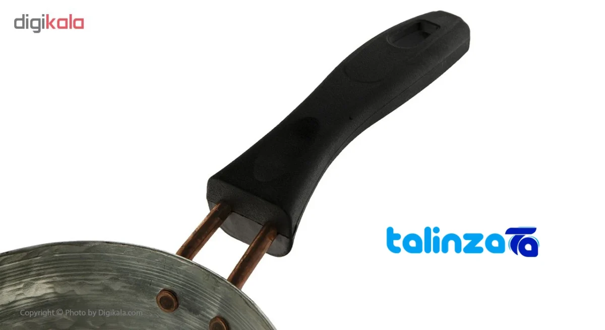 Side view of Zanjan Copper Pan Handcrafted Unique Finish profile and structure