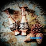 Ja1601 Copper Vase Diamond Cut 6.5 x box profile and sealing (Side view)