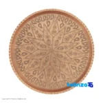 Zanjan Copper Tray Handcrafted Unique Design - Side view showing profile and structure