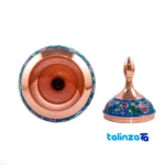 Aghajani Copper Chocolate Bowl Decorative Design - Side view showing profile and structure