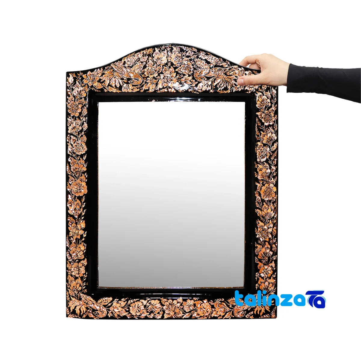 Copper Mirror Candleholder Royal Diamond Set 72 x 22 profile and structure (Side view)