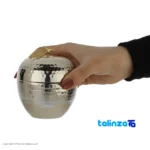 Side view of Zanjan Copper Apple Model Candy Dish box profile and sealing