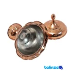Zanjan Copper Candy Dish Rose Design - Side view showing profile and structure