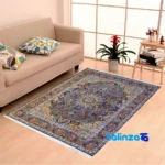 Kerman Handwoven Carpet Rectangle Traditional Design - In-room view showing room styling and scale