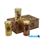 Packaging view of Isfahan Faraz Honar Salted Mixed Nuts 1850g 3-pack golestan box