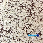 Front view of Fajr Golchin Gorgan Rice Organic White pack label and ingredients