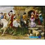 Top view of Badraghe Handwoven Carpet Tapestry pattern and color tone