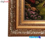 Top view of Handmade Carpet Wall Art Scenic Design pattern and color tone