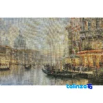 Top view of Mirnazami Handwoven Tapestry Venice Scene pattern and color tone