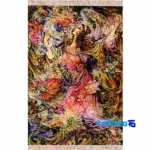 Top view of Handmade Carpet Wall Art Spring Breeze Design pattern and color tone