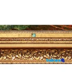 Top view of Mirnazami Handwoven Carpet Wall Art Spring Blossom Scene pattern and color tone