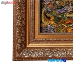 Top view of Handmade Carpet Wall Art Miniature Design pattern and color tone