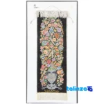Top view of Si Persia Handwoven Tapestry Floral Design pattern and color tone