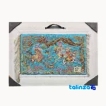 Front view of Handmade Fantasy Tapestry Hunting Scene design and key details