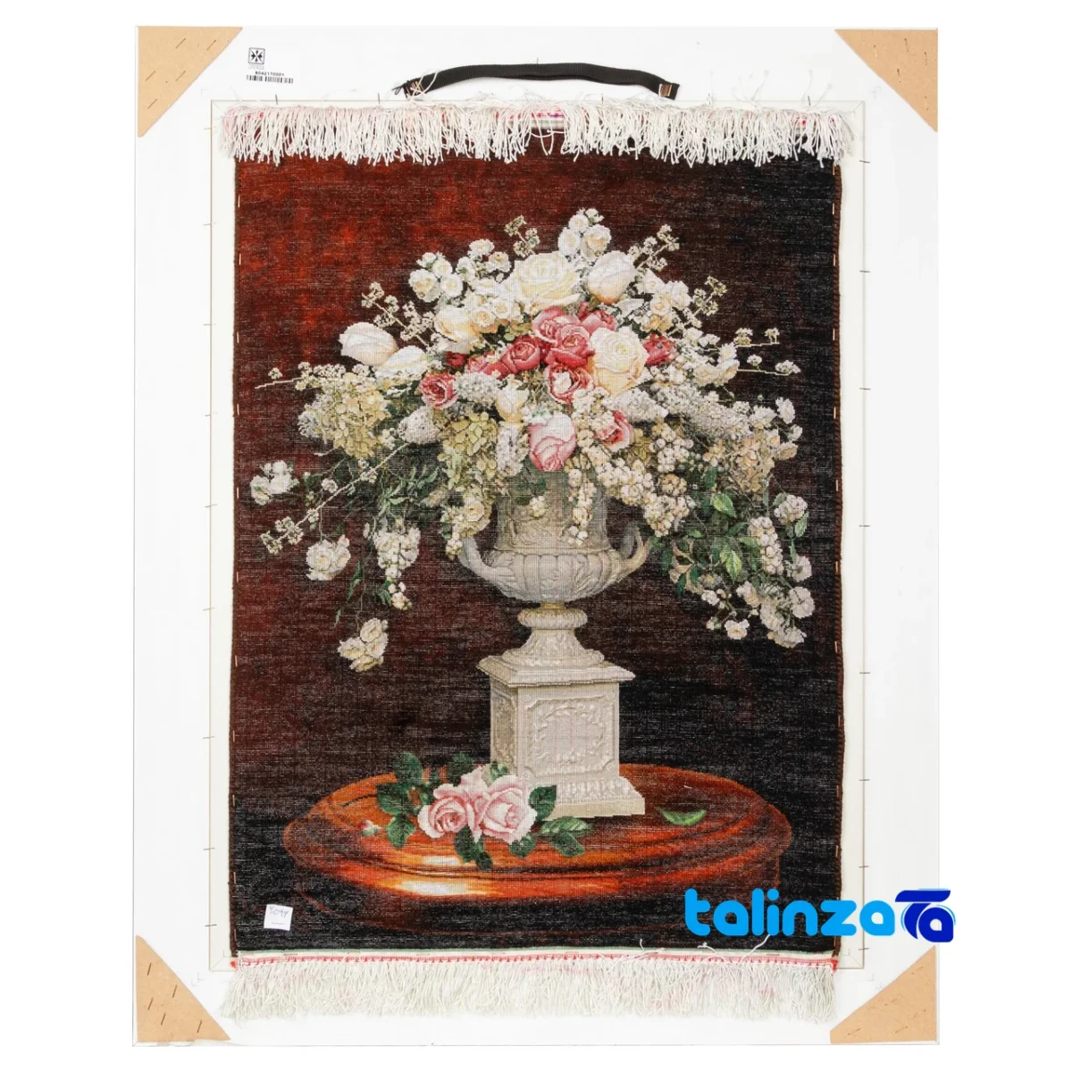 Top view of Si Persia Handwoven Tapestry Floral Design pattern and color tone