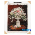Top view of Si Persia Handwoven Tapestry Floral Design pattern and color tone