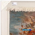 Top view of Si Persia Handwoven Carpet Wall Art Flower in Stone Pot pattern and color tone