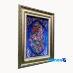 Top view of Handmade Carpet Wall Art Floral Design pattern and color tone