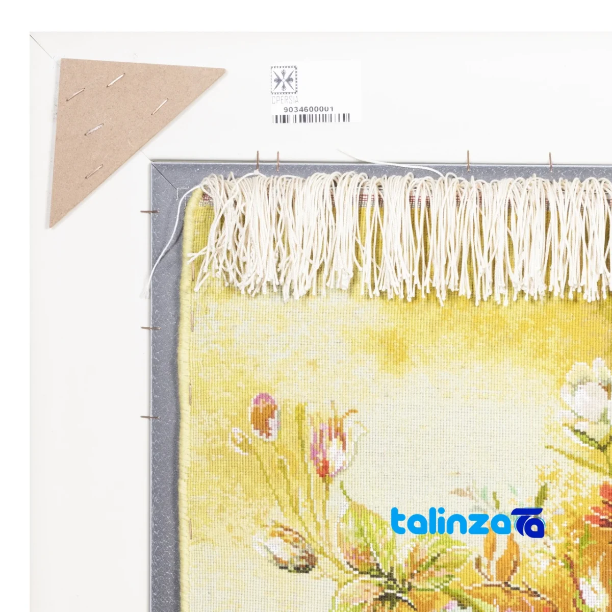 Top view of Si Persia Handwoven Carpet Wall Art Floral Design pattern and color tone