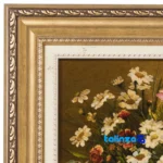 Top view of Si Persia Handwoven Tapestry Floral Design pattern and color tone