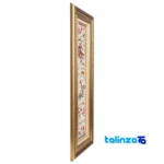 Front view of C Persia Handwoven Tapestry Miniature Hunting Scene design and key details
