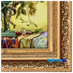 Top view of Mirnazami Handwoven Tapestry Floral Design pattern and color tone