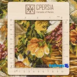 Top view of Si Persia Handwoven Tapestry Floral Design pattern and color tone