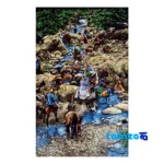 Top view of Handmade Carpet Wall Art Miniature Design Silk pattern and color tone