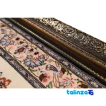 Top view of Handwoven Carpet Wall Art Hunting Scene pattern and color tone