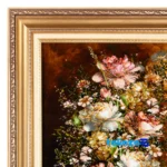 Top view of C Persia Handwoven Tapestry Floral Design pattern and color tone