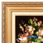Top view of Si Persia Handwoven Tapestry Floral Design pattern and color tone