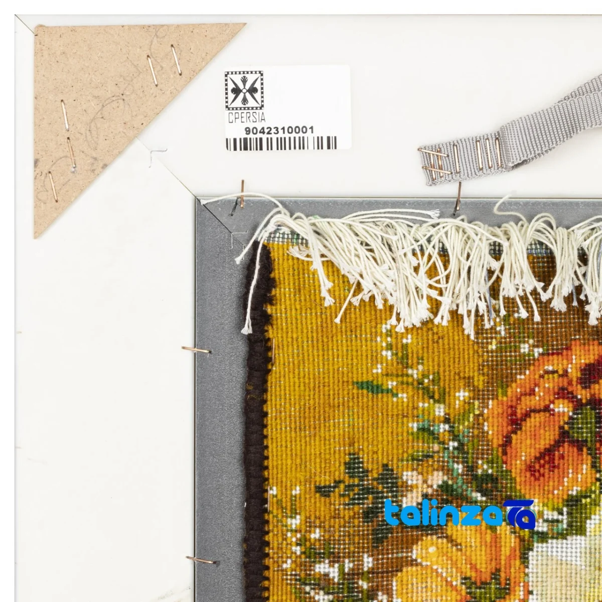 Top view of Si Persia Handwoven Tapestry Flower Design pattern and color tone