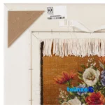 Top view of Si Persia Handwoven Carpet Wall Art Floral Design pattern and color tone