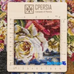 Front view of Si Persia Handwoven Tapestry Floral Design and key details