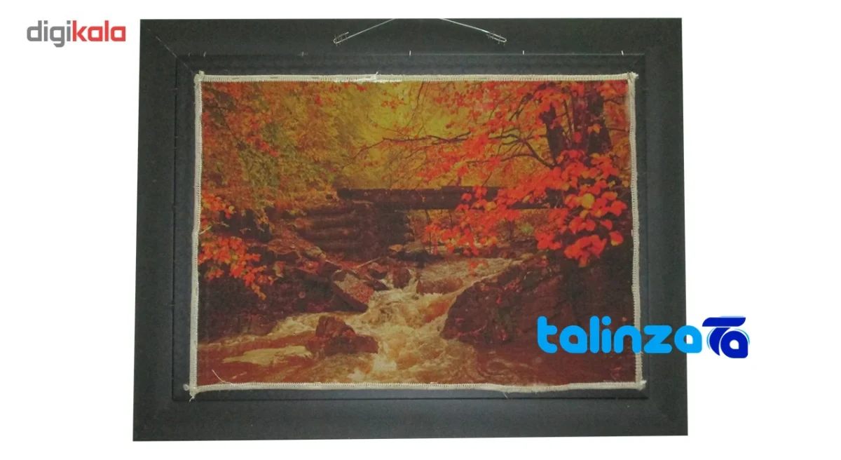 Top view of Naghar Razavi Machine-Woven Carpet Landscape Art pattern and color tone