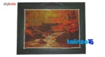Top view of Naghar Razavi Machine-Woven Carpet Landscape Art pattern and color tone