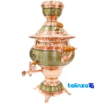 Front view of Khatamkari Samovar Set Inlaid 51 x 31 design and key details