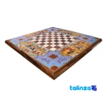 Side view of Fakher Handmade Marquetry Chessboard HQ70Magnificent Art profile and structure