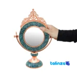 Front view of Crowned Turquoise Haftsin Decorative Set 301211 86 x 10 design and key details