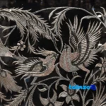 Front view of Faakher Copper Handicraft Engraved Panel Baharestan design and key details