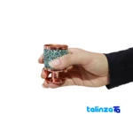 Front view of Royal Turquoise Inlaid Jug Goblet Set Decorative, functional design and key details